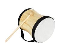 Milisten Wooden Hand Drum with Sheepskin Head and Mallet Portable Percussion Instrument for Musical Education Enhances Rhythm Coordination and Creativity Black