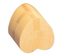 Milisten Wooden Heart-shaped Lock Puzzle DIY Assembly Intellectual Brain Teaser Educational Game for Creative Imagination Development Smooth Rounded Edges Safe Material