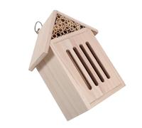 Milisten Wooden Insect Hotel Natural Insect House for Bees Butterflies Ladybugs Rustic Garden Shelter Nesting Box for Pollinators Outdoor Bug Hotel