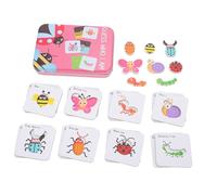 Milisten Wooden Insect Puzzle for Early Education Cognitive Matching Bright Smooth Surface Brain Teaser for Interactive Learning and Intellectual Development