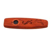 Milisten Wooden Kazoo Musical Instrument for Adults and Beginners, Solid Red Sandalwood Kazoo Flute Peacock Design, Sturdy Wind Instrument for Folk and Country Music