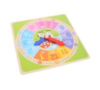 Milisten Wooden Learning Clock for Educational Cognition Teaching Aid Natural Wood Math Clock Model for Intellectual Development and Logical Thinking Skills