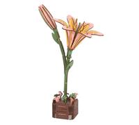 Milisten Wooden Lily Puzzle Kit DIY Botanical Flower Craft for Adults Skill-enhancing Assembly Artistic Home Family Engagement gift for for for for for for for Valentine S Thanksgiving Christmas