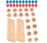 Milisten Wooden Math Cognitive for Early Education Number Counting Plaything with Blocks Safe Material Enhances Learning for Preschool