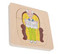 Milisten Wooden Multi Layered Montessori Puzzle Engaging Human Life Cycle Educational for Promotes Cognitive Growth Enhances Observation Skills Wooden Construction for Early Learning