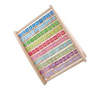 Milisten Wooden Multiplication Table Educational Math Thinking Training for Oral Calculation Practice Board with Rainbow Design for Birthday and Kindergarten Use