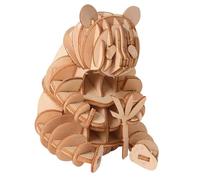 Milisten Wooden Panda Puzzle for Educational DIY Craft Model Smooth Polished Safe Hand-eye Coordination Gift for Boys