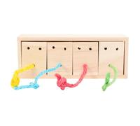 Milisten Wooden Parrot Forager Toy Parrot Feeder Box for Educational Birds Foraging Box Nibble Function for Home Use