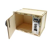 Milisten Wooden Password Box Toy for Boys and Girls DIY Lockbox Making Kit Mechanical Functions Engaging Educational Activity