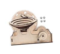 Milisten Wooden Puzzle Marble Run Educational Hand Cranking Beads Track Cognitive Construction for Safe DIY Plaything
