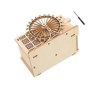 Milisten Wooden Puzzle Model Kit DIY Musical Box Pen Holder for Educational Construction for Creativity Coordination for Early Development Activities