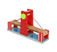 Milisten Wooden Railroad Bridge Model for Compatible with Thomas Train Tracks Educational Building for Boys and Enhancing Imagination and Motor Skills