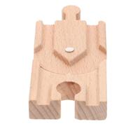 Milisten Wooden Railway Train Track Expansion Block for Compatible with Major Brands Curved Switch Accessory and Safe Educational for Motor Skills and Creativity Development