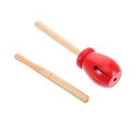 Milisten Wooden Rhythm Block Set Handheld Percussion Instrument with Mallet Artisan Made Longkou Bangzi for Beginners and Experts Easy to Play Musical Bells and Wooden Fish Drum