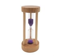 Milisten Wooden Sandglass Timer Decorative Hourglass Purple Sand Unique Table Clock for Home Office Stylish Accent for Yoga Study Games and More