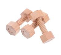 Milisten Wooden Screw and Nut Construction Educational Building Blocks for Developing Spatial Imagination and Logical Thinking Interactive Fine Motor Skill Kit for Boys and Ages