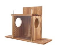 Milisten Wooden Squirrel Feeder Durable Outdoor Food Container with Creative Design for Attracting Squirrels and Birds Your Backyard Garden