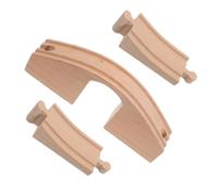 Milisten Wooden Train Track Bridge Expansion Set DIY Accessories Compatible with Major Railway Brands Educational for Enhancing Creativity Spatial Thinking Physics Learning