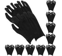 Milisten Work Gloves Labour Protection Thickened Cotton Black for 12 Pairs