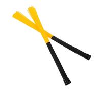 Milisten Yellow Nylon Jazz Drum Brushes with Wave Shaped Bristles for Drum Kits and Snare Accessories, Providing Smooth Transitions and Volume Control, for Band Tours and Professional