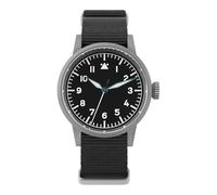 Militado ML10 37mm VH31 Quartz Watch - Domed Sapphire Crystal Wristwatch for Men Super BGW9 Luminous 100M Waterproof Watch for Men, Black/ Dial A