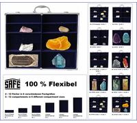 Militaria Sammelvitrinen ALU Maxi Flex 2 compartments Blue 235x409x64mm Safe