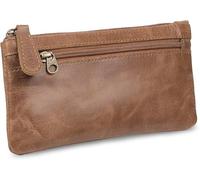 MILITARIA STUFFS Vintage Leather Pencil Case Pouch, Pen Pouch for Work & University, for Men,Women/Leather Pencil Cases for Adults Perfect for Office/Tool Pouch Zipper Bag, Small Tool Bag (Light Tan)