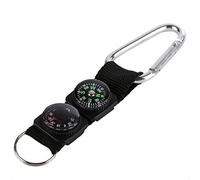 Military 3 in 1 Multifunction Compass - Waterproof Mini Portable Thermometer Compass With Keychain for Outdoor Camping Hiking Travel Backpacking