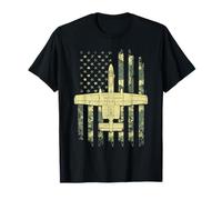 Military A-10 Warthog Thunderbolt Flag USA Camouflage T-Shirt