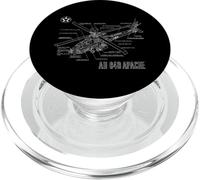 Military Aircraft AH-64 Apache Longbow Army Helicopter PopSockets PopGrip for MagSafe