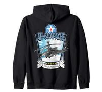 Military aircraft AH-64 Longbow attack helicopter Zip Hoodie
