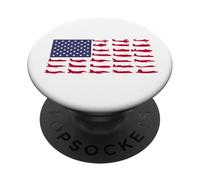 Military Aircraft American Flag - 27 Different Planes PopSockets Adhesive PopGrip