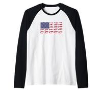 Military Aircraft American Flag - 27 Different Planes Raglan Baseball Tee