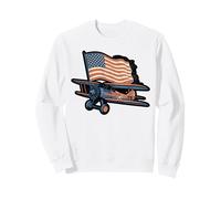 Military Aircraft American Flag Design Sweatshirt