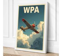 Military Aircraft Ascendant Canvas Wall Art Print 24x16 Inch