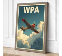 Military Aircraft Ascendant Canvas Wall Art Print 24x16 Inch