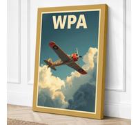 Military Aircraft Ascendant Canvas Wall Art Print 36x24 Inch