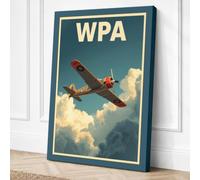 Military Aircraft Ascendant Canvas Wall Art Print 36x24 Inch