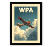 Military Aircraft Ascendant Vintage Framed Wall Art Print A3 (42×29.7cm) Black, Wall Decor for Living Room, Bedroom, Office & Home, Ready to Hang, Art Gift