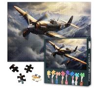 Military Aircraft Puzzles for Adults 1000 Pieces, World War 2 Era Fighter Plane Jigsaw Puzzles, Adult Puzzle for Adults, Educational Fun Games or Toys for Elders Friends 20X27 INCH