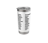 Military Alphabet Code Stainless Steel Insulated Tumbler