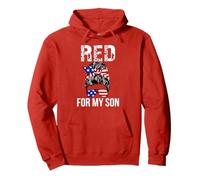 Military American Flag RED Remember Everyone Deployed Pullover Hoodie