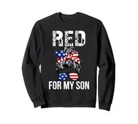Military American Flag RED Remember Everyone Deployed Sweatshirt