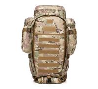 Military Backpack 70L Nylon Assault Pack Tactical Molle Rucksack with Rifle Case Gun Bag for Shooting Hunting Fishing Hiking Large Army Backpack Outdoor Waterproof (CP)