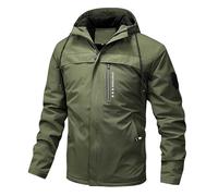 Military Bomber Jacket Classic Retro Scooter Jackets Button Down Lightweight Coat Mod Skin Tartan Lining Water-Resistant Windbreaker Coats Adults Unisex Tops for Men UK Flap Pockets