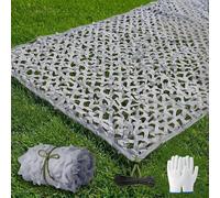 Military Camouflage Net for Outdoor, Hunting Camo Netting Blinds, Grey Camouflage Netting Shade Net 1.5x2m 3x2m 4x5m 5x6m 7x7m 8x10m for Camping, Hunting, Decoration(W1.5xH12m)