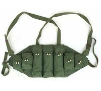Military Canvas Type 56 Chest Rig Magazine Pouch Ammo Bandolier Green Magazine Pouch Carrier Ammo Bag Bandolier