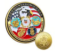 Military Challenge Coin, US Navy, Air Force, Marine Corps, Coast Guard, Gold, Freedom Eagle, Great Seal Collection Gift