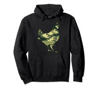 Military Chicken Camo Men Print US Hen Fowl Veteran Gift Pullover Hoodie