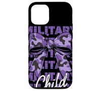 Military Child Purple Camouflage Bow Month Family Support Case for iPhone 12/12 Pro